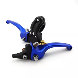 Blue Alloy Fold Brake Clutch Lever 110 125cc Dirt Bike SSR Atomik Stomp Apollo - Picture 1 of 9