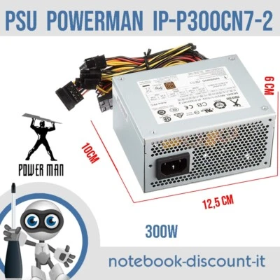 Alimentatore POWER MAN IP-P300CN7-2  Psu Per Computer Desktop Mini ATX  20+4 Pin - Image 1 of 2