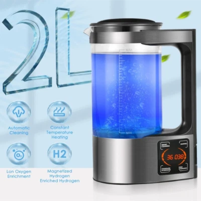 MARKENLOS Hidrógeno Generador de Agua Ionizador de Agua Rico en Hidrógeno con Pantalla LED 2L