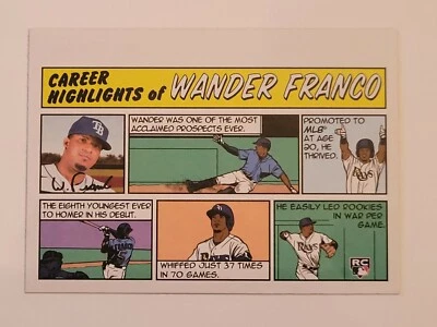 2022 Topps Heritage '73 Comic Card - Wander Franco ROOKIE #73TC-4 Tampa Bay Rays - Image 1 of 2