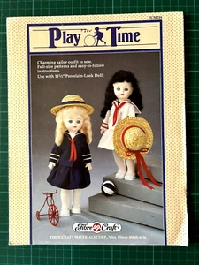 Sailor Outfits Dolls Clothes Sewing Pattern 11.5" Porcelain - Fibre Craft FCM216 - Picture 1 of 1