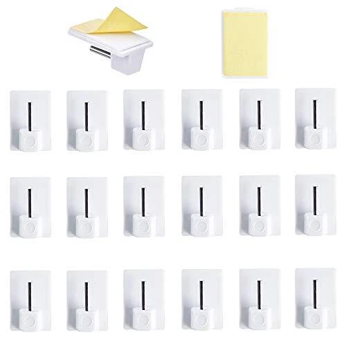 HO2NLE 20pz Ganci Adesivi per Tende Tendine Ganci per Tende Senza Bucare (q5C) - Immagine 1 di 1