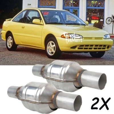 For Mitsubishi Mirage 1.5L 2Pcs 2" Inlet/Outlet Catalytic Converter Weld-on EPA Foto 1 de 4