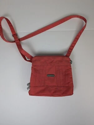 Bolso Bandolera Baggallini Naranja Coral Rojo Correa Ajustable Bolsillos de Viaje Org Foto 1 de 4