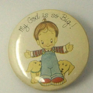 Vintage 80er Jahre "My God is so Big" Button Pin - Bild 1 von 1