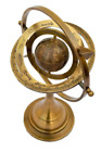 Antique Vintage Brass Armillary Sphere Globe Planet Spherical Astrolabe Decor