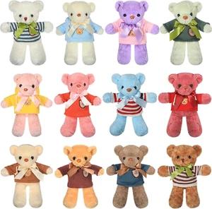 12 Set Bear Stuffed Animal with Removable 12 Inch Cute Bears Soft Plush Toy Gift - Picture 1 of 7