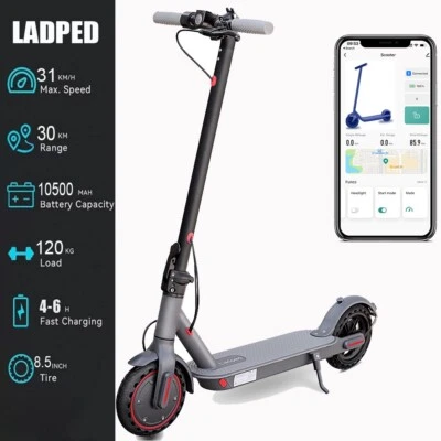 LADPED Scooter Eléctrico 350W Doble Freno App Pantalla LCD Impermeable Plegable NUEVO Foto 1 de 4