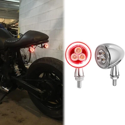 8mm Motorcycle LED Turn Signal Brake Light Blinker For Honda VTX1800C VTX1800T1 - Image 1 of 4