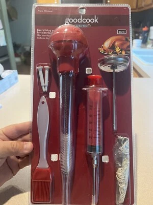 15pc Turkey Roasting Set - Brush Injector Baster Thermometer, Lacers Good Cook - Image 1 of 2