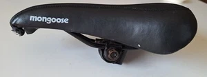 Mongoose   Cionlli   Bicycle Bike Seat    Black w White Logo  10 In. - Picture 1 of 14