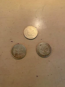 3 Germany 10 Pfennig Coins - Picture 1 of 2