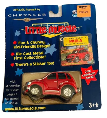 复古 ERTL 小肌肉汽车 PAULA 克莱斯勒 PT CRUISER DIE CAST 2001 年亲笔签名赛车 — 第 1/4 张图片