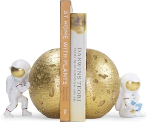 Banllis Heavy Duty Book End Decorative Bookends, Decor for Gold - Picture 1 of 7