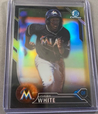 2016 Bowman Chrome Chrome Prospects #BCP203 Isaiah White Miami Marlins - Image 1 of 2