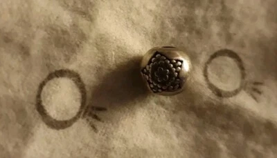 PANDORA Stopper Strasskugel "Stern" Bead Strass Charm weiss 925er Silber - Bild 1 von 4