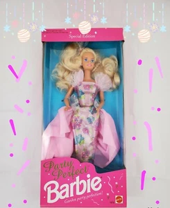 Vintage 1992 Party Perfect Barbie Doll Special Edition Mattel NRFB - Picture 1 of 10