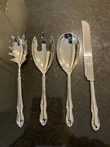 Gorham Bankett Servierset 4-teilig Nudelgabel, Löffel, Gabel, Messer unbenutzt - Bild 1 von 2