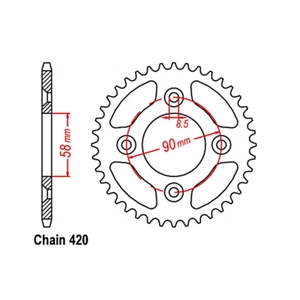 SUPERSPROX 34T Sprocket Steel-Rear For HONDA 50 MONKEY, CRF50F, XR50R 11-GEL-34 - Picture 1 of 1
