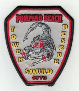 Florida Pompano Beach Tower Squad Rescue Hazmat 61 Fire Dept Patch - Picture 1 of 1