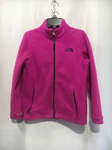 The North Face Fleece Sweater Girls SZ M 10/12 Jacket Full Zip Pink - Picture 1 of 10