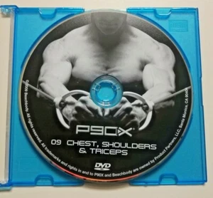 P90X Chest Triceps & Arms Fitness 9 of 12 Authentic Replacement DVD Jewel Case - Foto 1 di 3