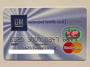 General Motors GM Extended Family Platinum Credit Card▪️2005 Exp▪️Household Bank - Picture 1 of 2