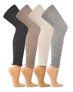 Overknees Stulpen Grobstrick Wolle Alpkawolle Beinwärmer Flauschig weich C-2728 - Bild 1 von 9