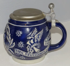 Cerveza alemana de colección Reinhold Merkelbach Stein Heil Deutschem Wort Und Sang ERBO ESTAÑO - Imagen 1 de 12