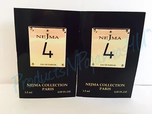 LOT of 2 ~ Nejma Collection NEJMA 4 Eau de Parfum 0.05oz/1.5ml CARDED SAMPLES - Picture 1 of 2
