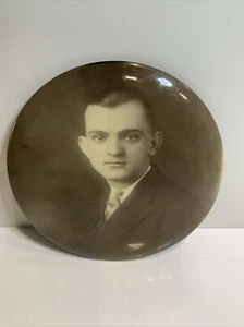 Vtg Photographs Columbia Medallion Studio Chicago 6" Round Photo Button - Picture 1 of 7