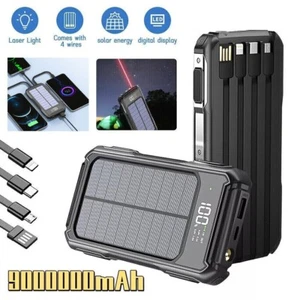 Solar Power Bank 20000mAh 4 USB Backup External Battery Charger for Cell Phone - Zdjęcie 1 z 12