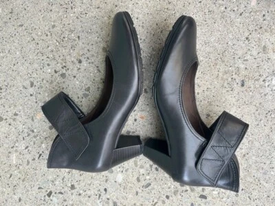 NUEVO SIN CAJA GABOR Hovercraft Mary Jane Tacones Zapatos de salón Correa Cuero Negro Comodidad EE. UU. 9 Foto 1 de 4