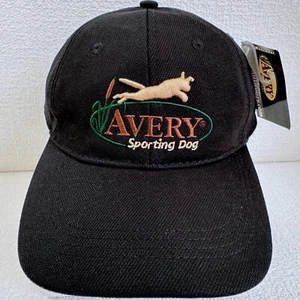 NEW Avery Sporting Dog - Black Baseball Cap Hat - Embroidered Logo - Size XL - Picture 1 of 9