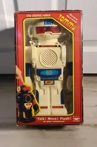 Robot Tommy The Atomic Tommy The a batteria vintage nuovo luminoso con scatola bianco - Foto 1 di 15
