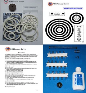1970 Gottlieb Baseball Pinball Machine Tune-up Kit - Includes Rubber Ring Kit - Picture 1 of 2