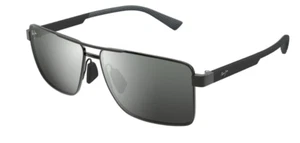 NEW Maui Jim Piha Polarized Sunglasses DSB621-02 Silver Black Gunmetal - Picture 1 of 3
