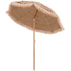 192cm Table Parasol Thatched Tiki Patio Umbrella Hawaiian Hula Beach Umbrella