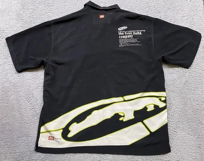 Camisa De Colección Marc Ecko Para Hombres XXL Negra Rinoceronte AOP Botón Y2K Grunge Hip Hop Foto 1 de 4