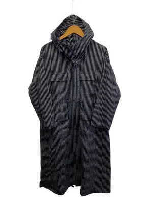 Mens Engineered Garments Engineered Garments Linen Coat 1 Linen Navy Stripe - Image 1 of 4