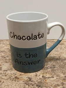 "Chocolate Is The Answer" Ceramic Coffee Mug/Cup - Picture 1 of 6