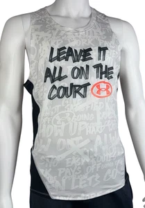 Under Armour Compression Tank Mens XL White HeatGear Leave it All On The Court - Picture 1 of 6