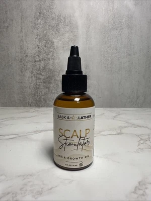 Bask & Lather Scalp Stimulator Hair Growth Oil Cold Pressed Mint and Rosemary - Image 1 of 2