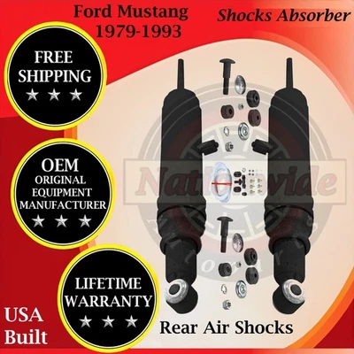 Amortiguadores de aire traseros Monroe genuinos OEM para Ford Mustang 1979-1993 garantía de por vida Foto 1 de 4