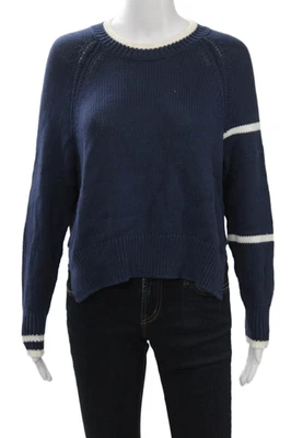 360 Свитер женщин темно синий хлопок ворота пуловер размер XS - Изображение 1 из 4