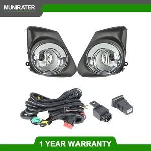 Fog Lights Kit w/Black Bezel Wires Switch Bulb For 2011 2012 2013 Toyota Corolla - Picture 1 of 7