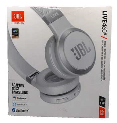 JBL Live 460NC Wireless Lightweight on-ear Noise Canceling headphones White NEW! - Image 1 of 4