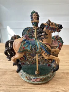 Willetts American Jeweled Galloper Mural Carousel Horse Ltd. Ed. Music Box Works - Picture 1 of 9