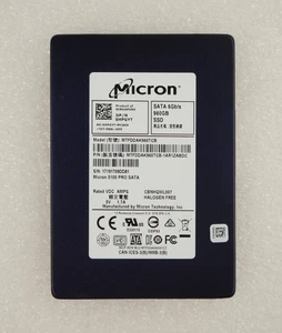 Micron MTFDDAK960TCB 0HPGYT 960GB 6Gbps SATA 2.5" Solid State Drive *ZERO HOURS* - Picture 1 of 8