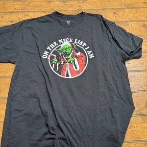 Star Wars Yoda Weihnachten Grafik T-Shirt XLarge lustig Fandom Neuheit Urlaub - Bild 1 von 3